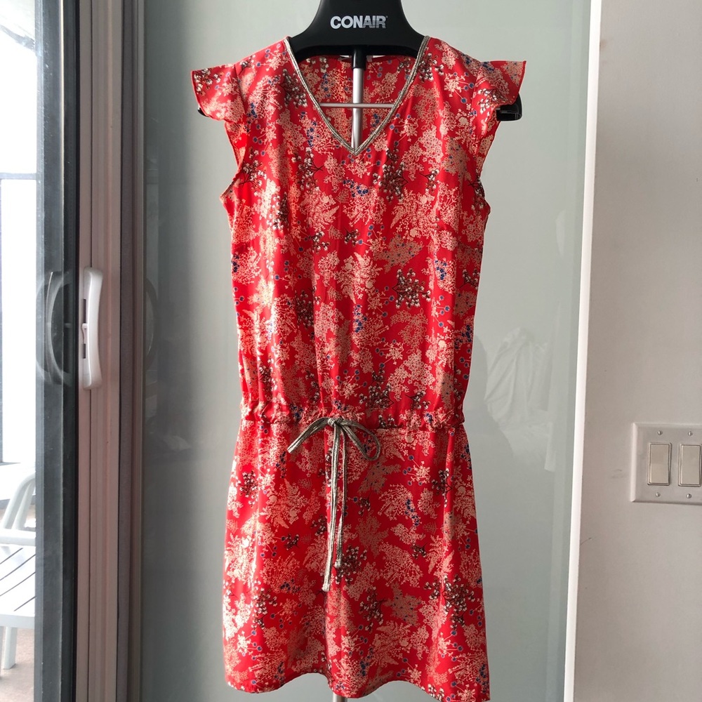 Cache Red Floral Dress
